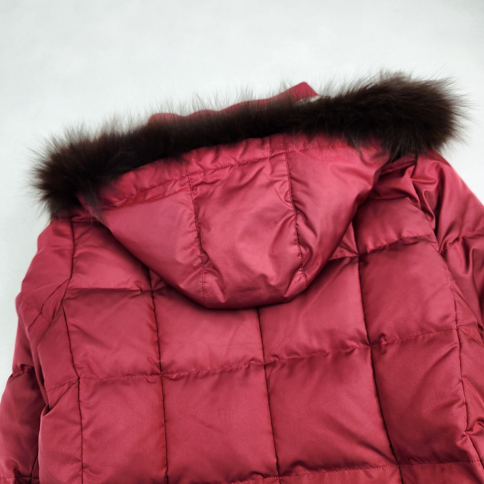 バーバリーロンドン ダウンコート ノバチェック ファー付き 2way 9 M