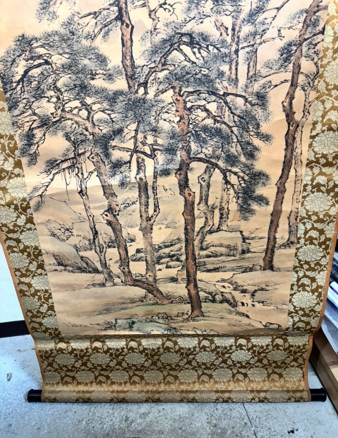 ☆山本梅逸 松山山水図 工芸品 布袋屋掛軸?? - メルカリ