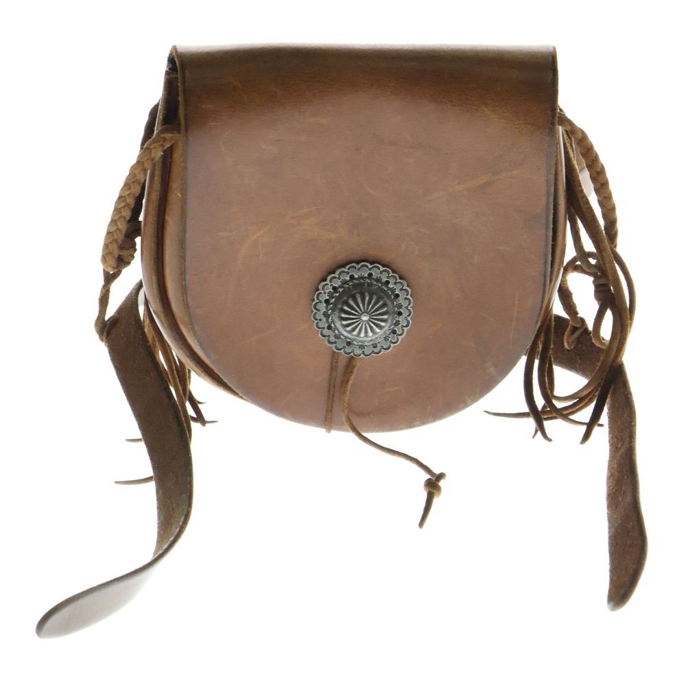 goro's (ゴローズ) サドルレザー 丸型メディスンバッグ ブラウン