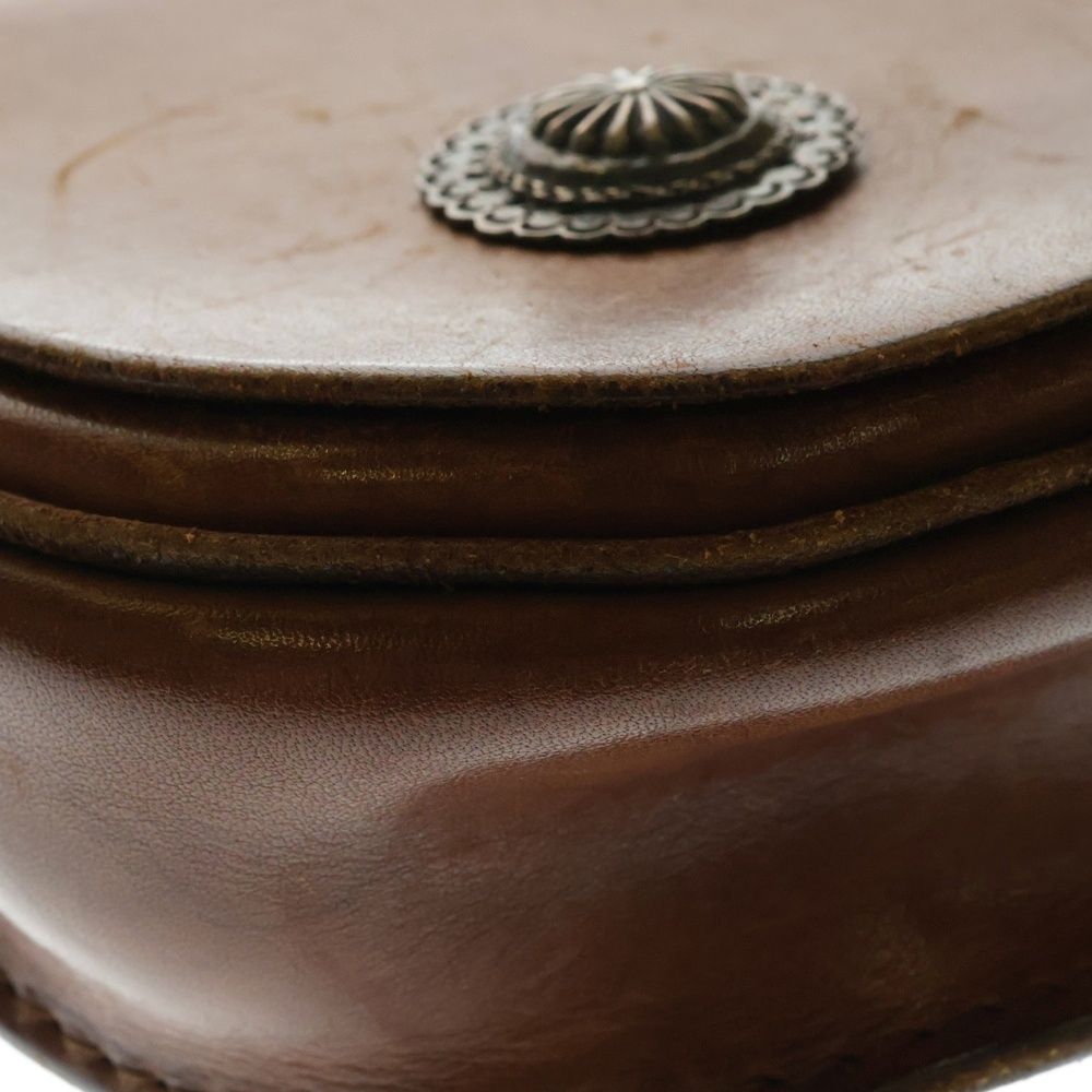 goro's (ゴローズ) サドルレザー 丸型メディスンバッグ ブラウン