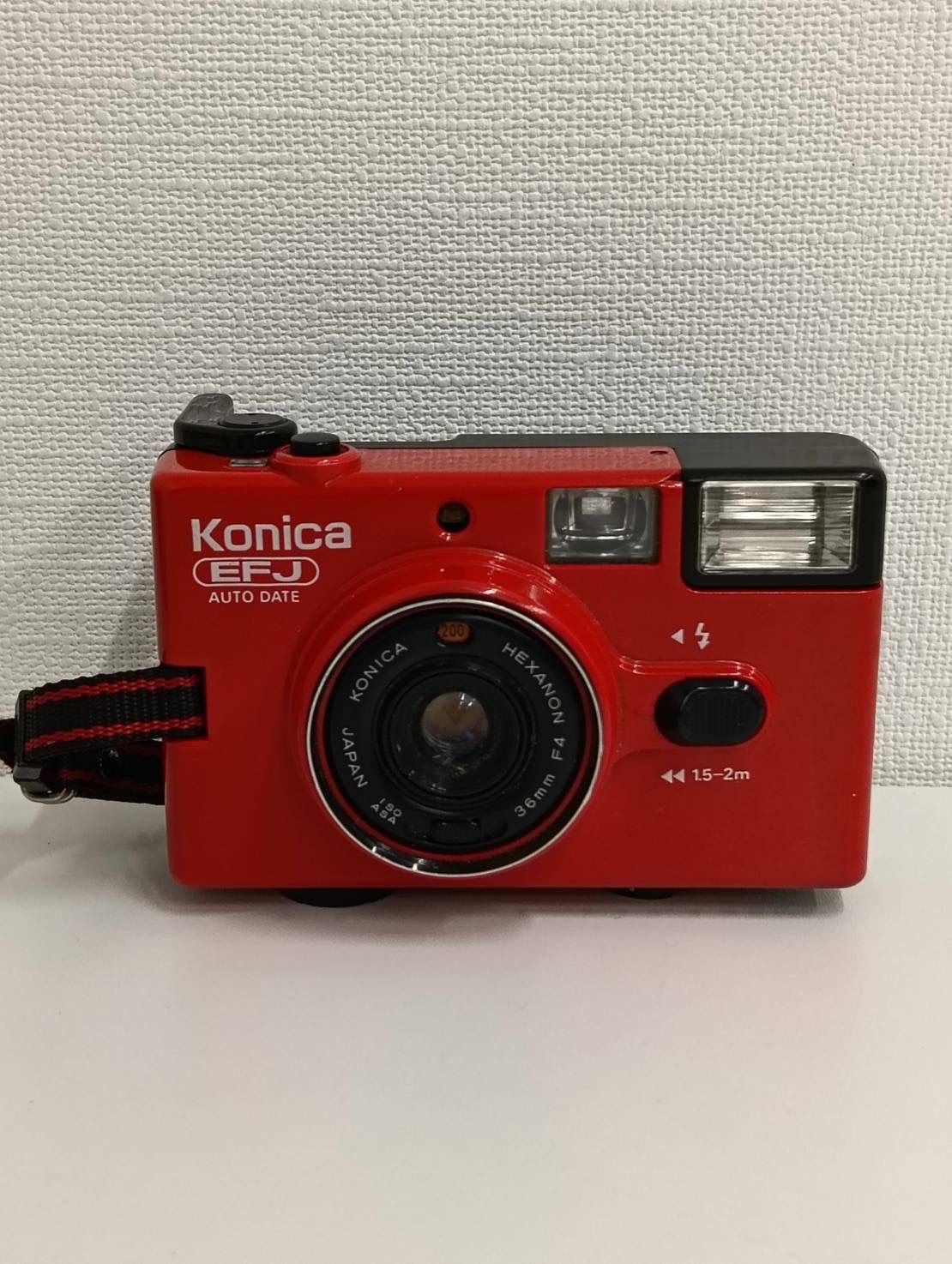 中古品】 KonicaコニカEFJ AUTO DATE フィルムカメラ 赤レッド カメラ