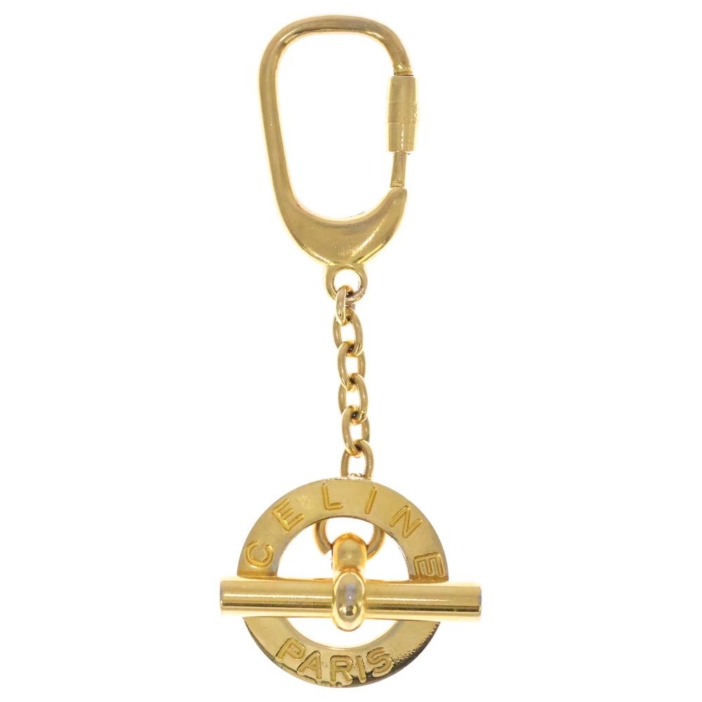CELINE (セリーヌ) サークルロゴチャーム キーホルダー GP ゴールド