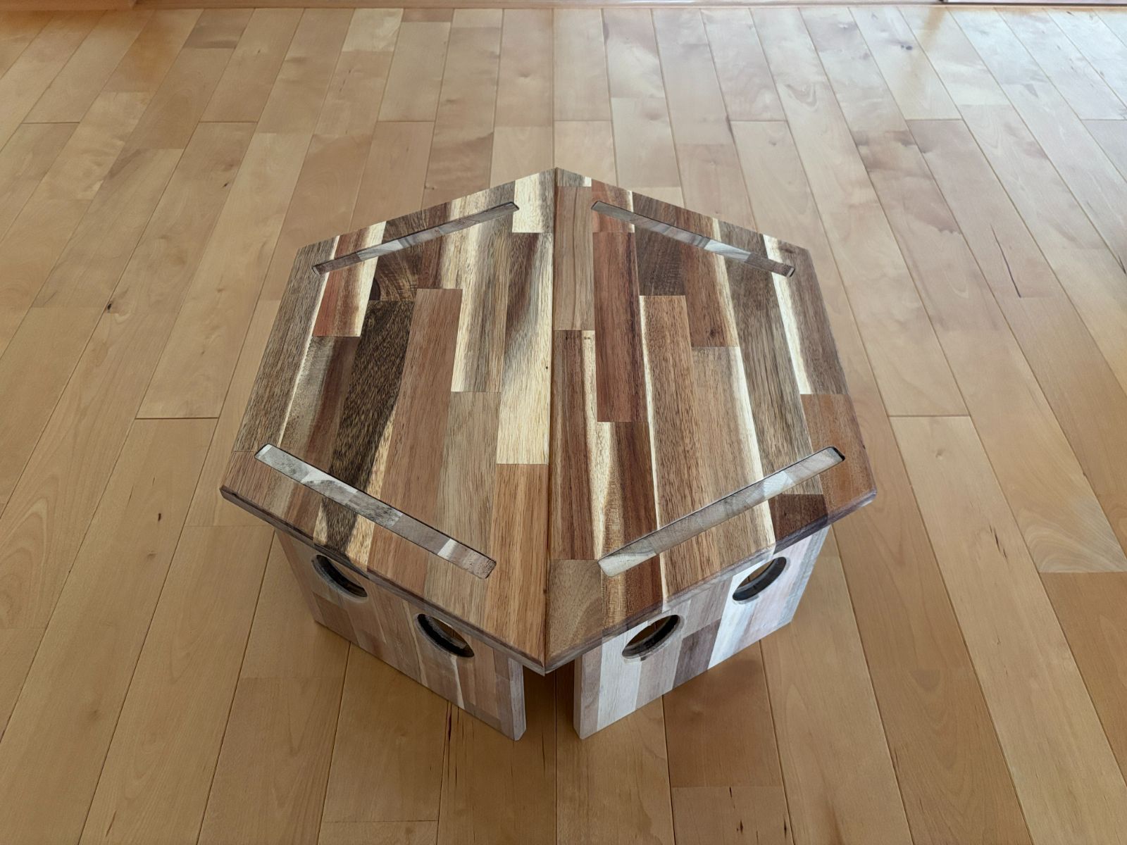 中サイズ ヘキサゴンテーブル 2個セット ヘキサテーブル 囲炉裏