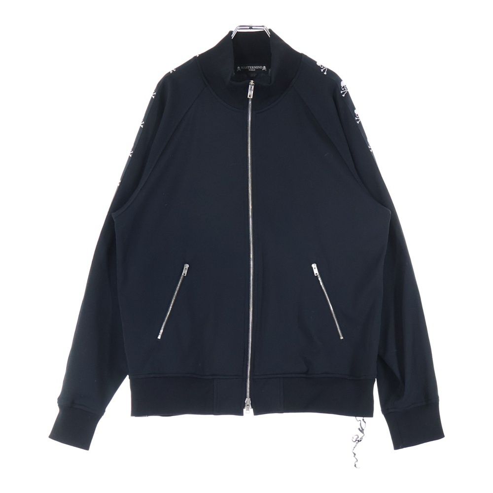 mastermind JAPAN (マスターマインドジャパン) WORLD SKULL TAPED TRACK JACKET スカルテープライントラックジャケット MW19S02-BL027 ブラック