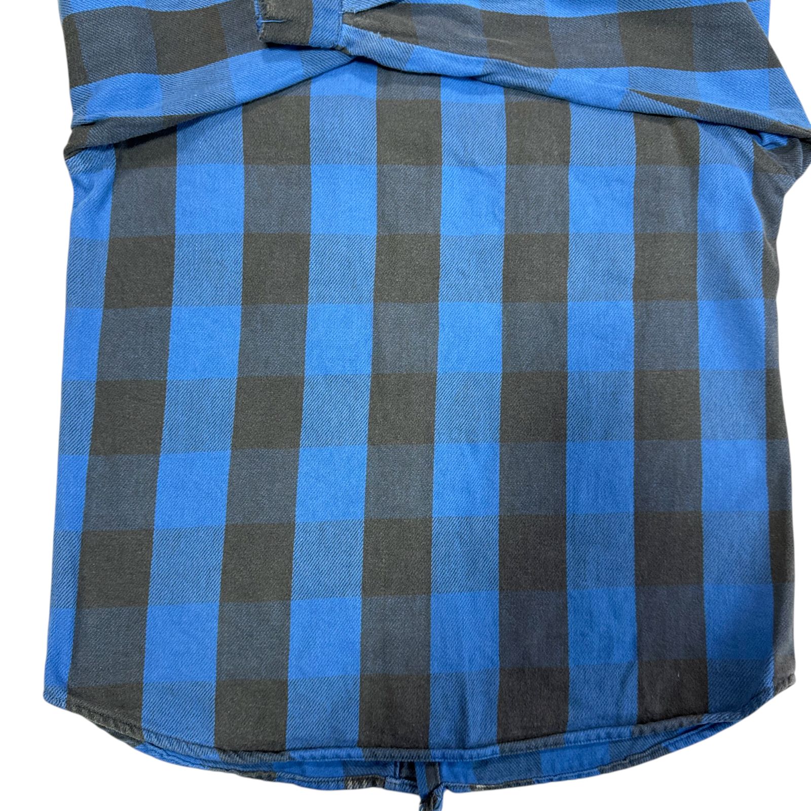 70s - 80s FIVE BROTHER ヘビーネルシャツ 青 黒 ブルー ブロック