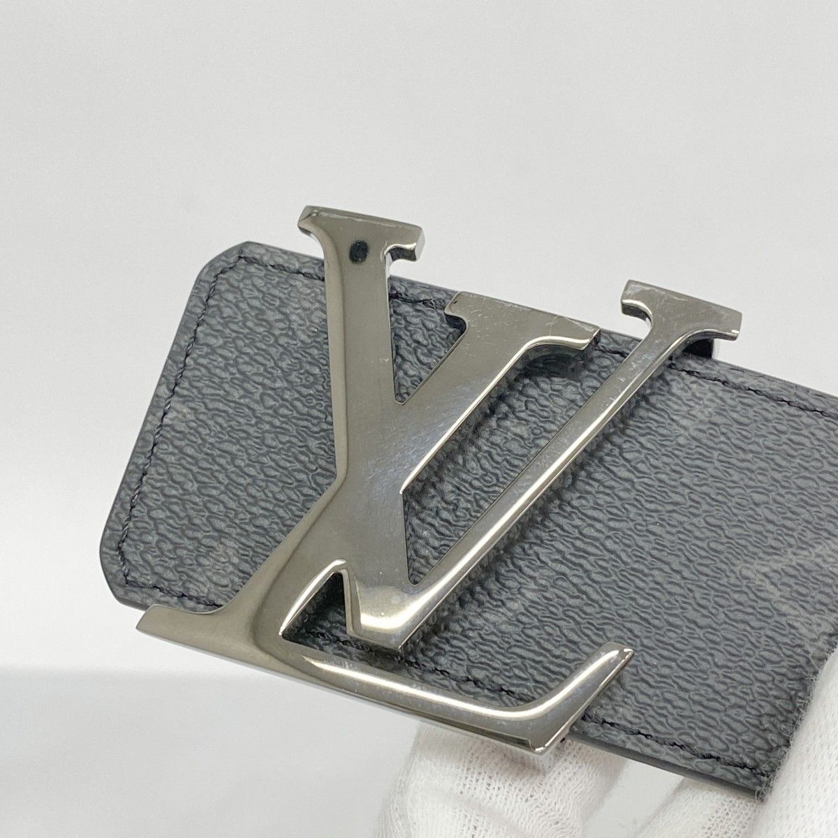 6ac2420】ルイヴィトン ベルト モノグラム・エクリプス サンチュール