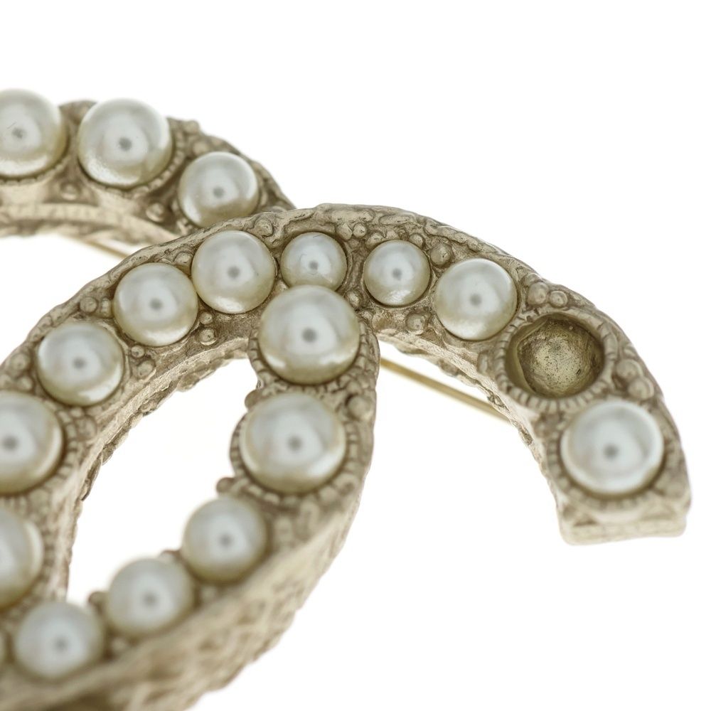 CHANEL (シャネル) ココマーク ブローチ パール ゴールド A12A - メルカリ