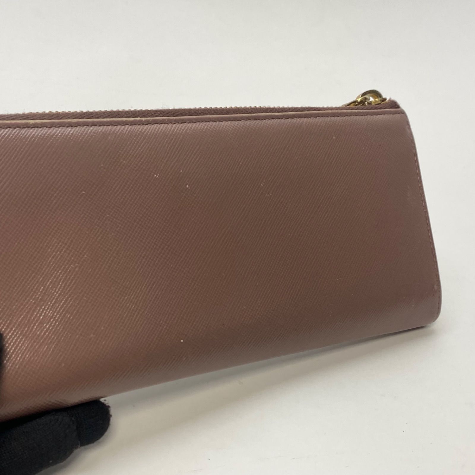 3328 PRADA プラダ 長財布 サフィアーノレザー L字ジップ レザー