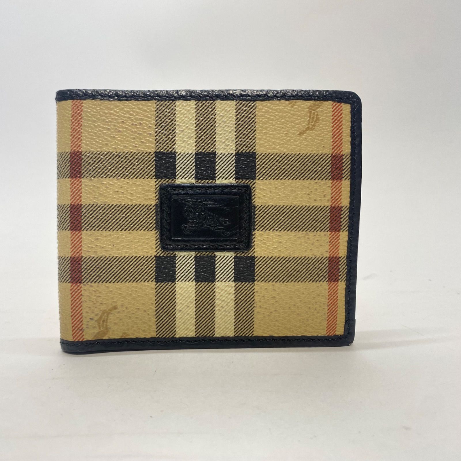 3336 BURBERRY バーバリー 二つ折り財布 ノバチェック PVC - メルカリ