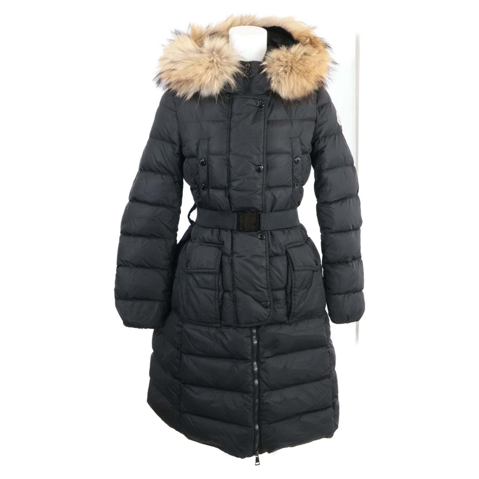 MONCLER モンクレール KHLOE クロエ ベルト付きファーフードダウン