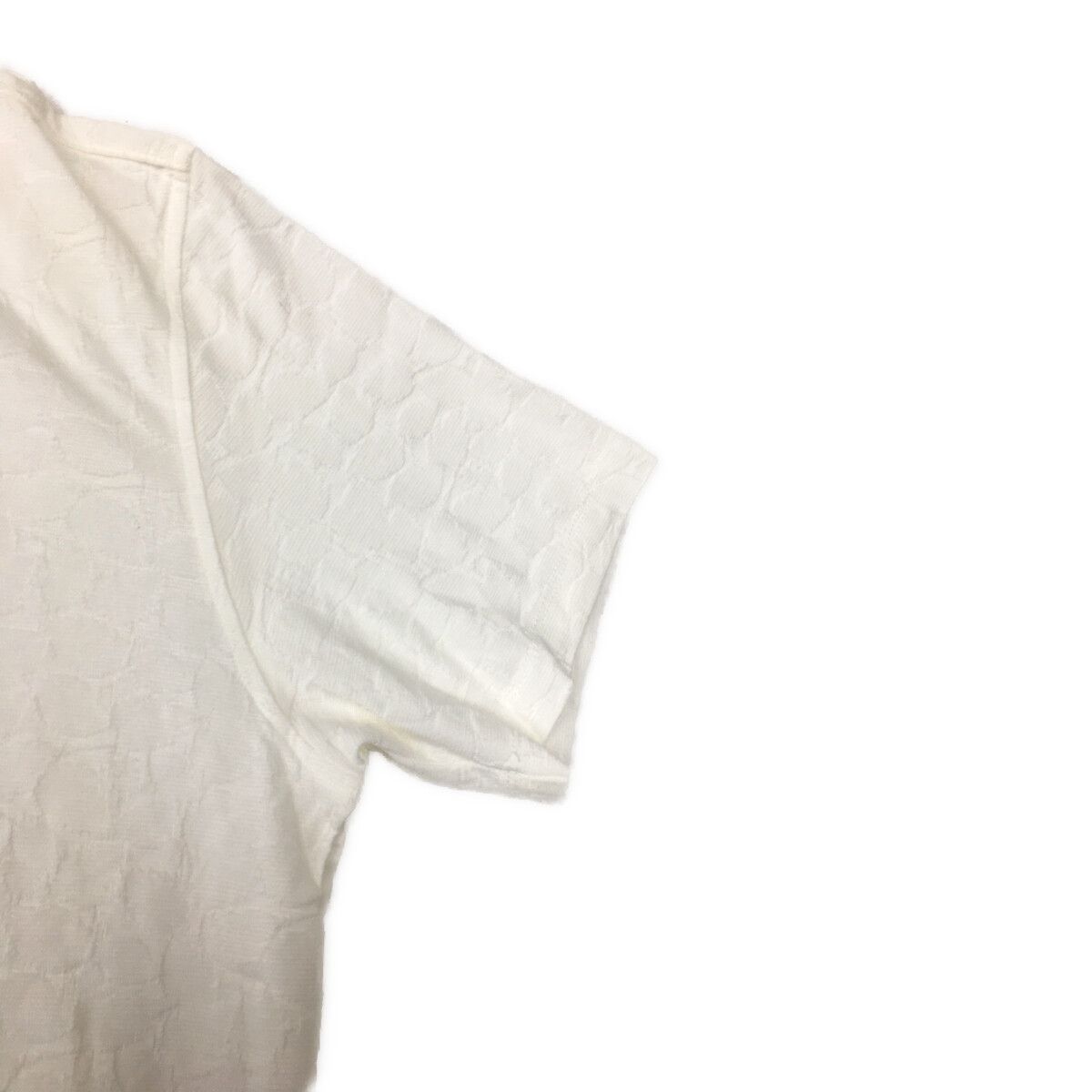 中古 メンズ ゾーイ ZOY 半袖ポロシャツ 1(M) 白 ホワイト ボタンダウン ムーミン 総柄