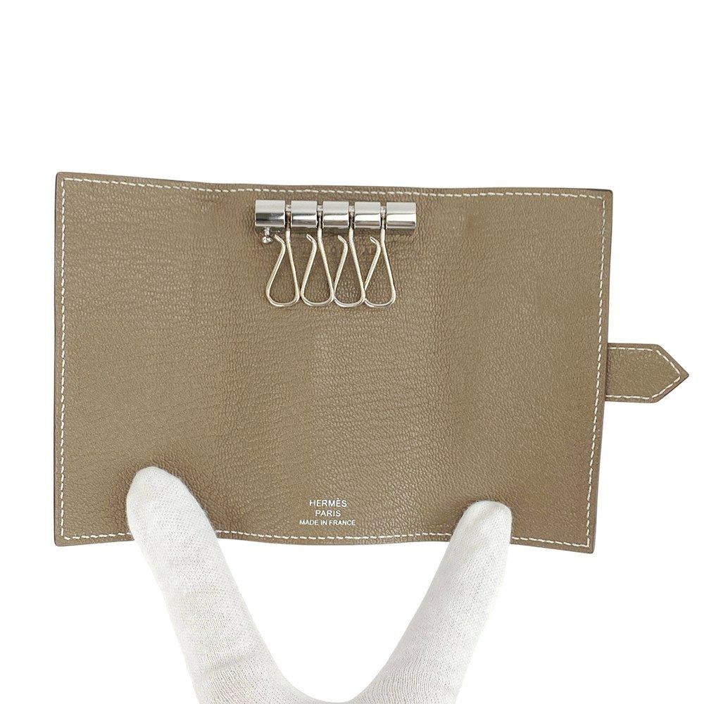 エルメス □美品□ ベアン 6連 キーケース シェーブル エトゥープ Z刻