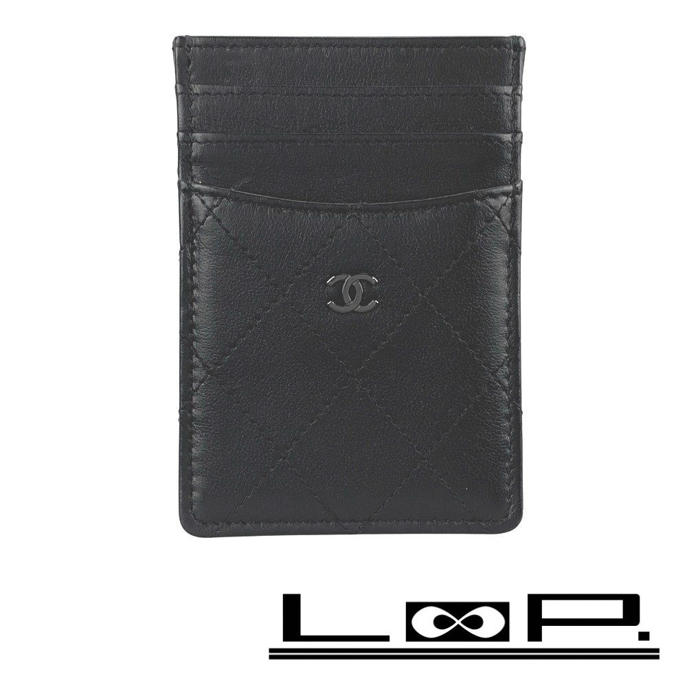 シャネル □美品□ マトラッセ パスケース カードケース ラム レザー