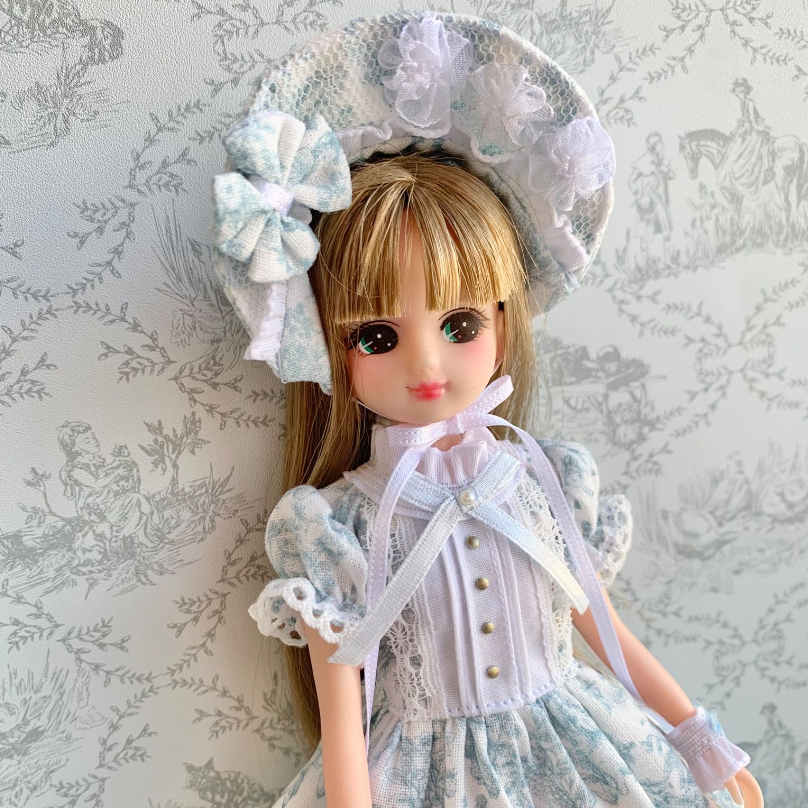 リカちゃん ロリータワンピース ボンネット カフス ソックスセット 森