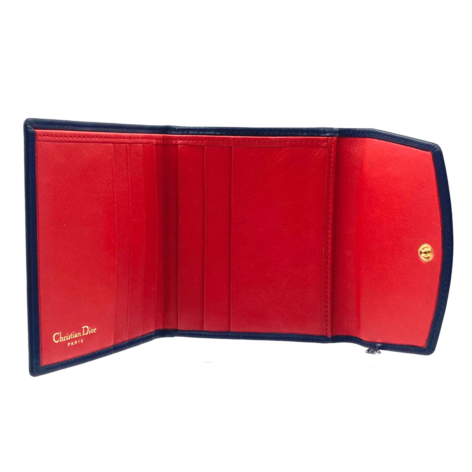 □極美品□Christian Dior クリスチャンディオール CDロゴ型押し