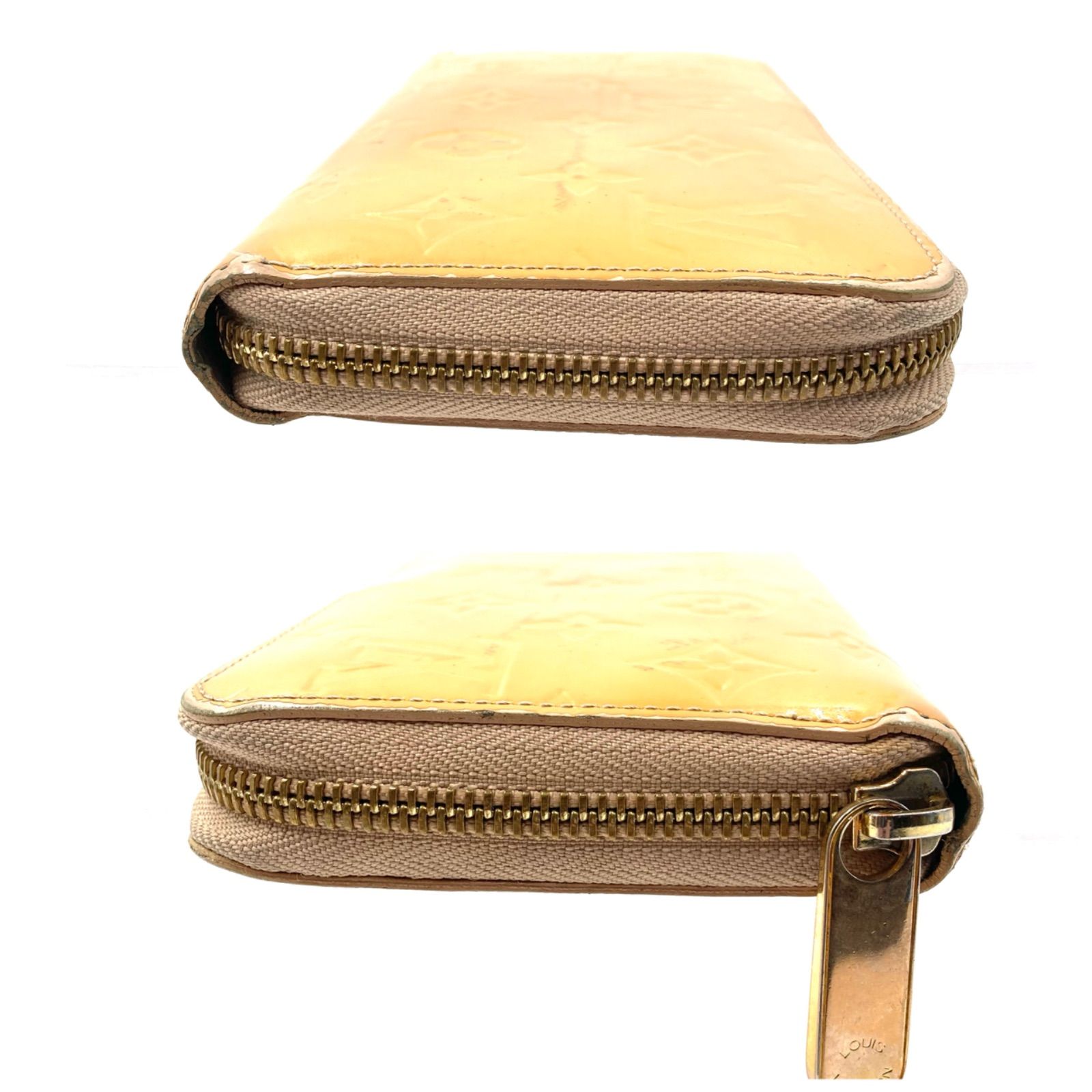 ルイヴィトン ジッピーウォレット ヴェルニ モノグラム イエロー