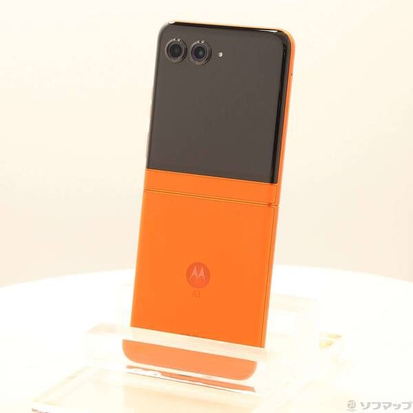 中古品〕 motorola razr 50 512GB スプリッツオレンジ PB230002JP SIM