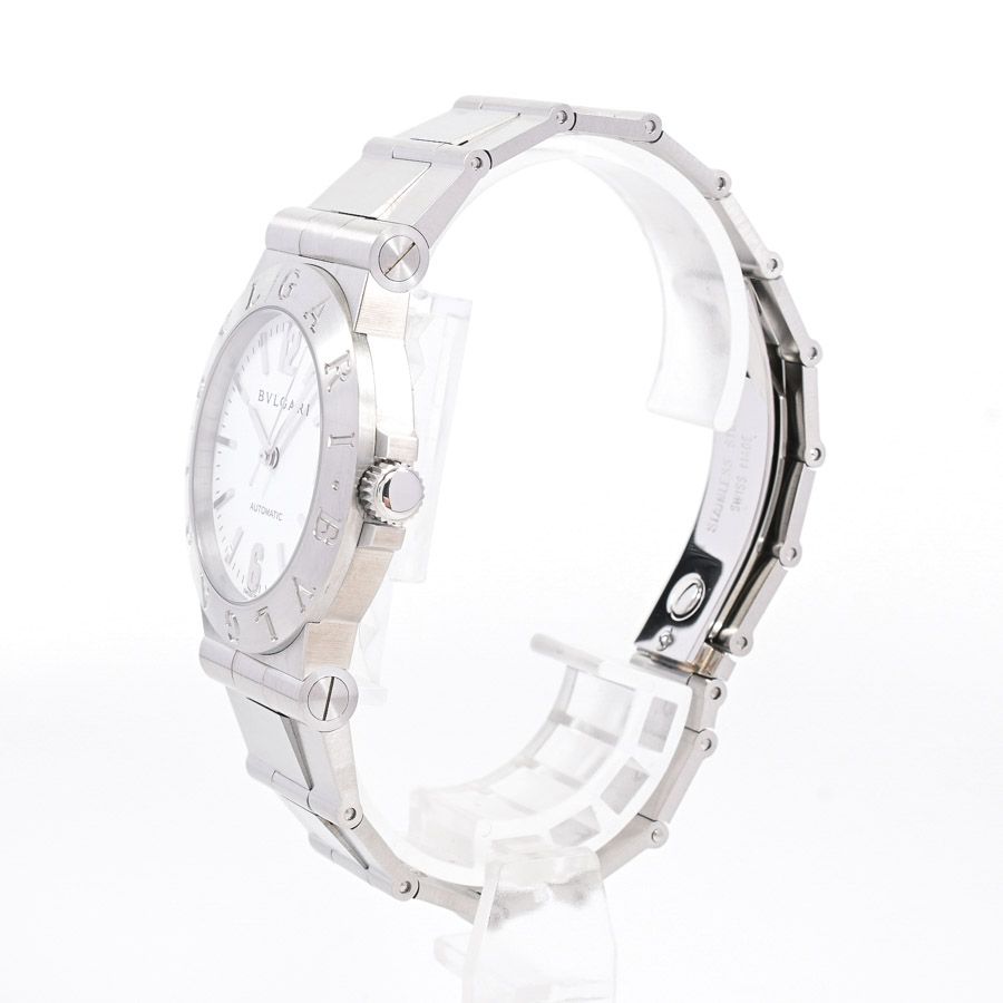  BVLGARI ブルガリ 腕時計 ディアゴノ スポーツ デイト LCV35S ホワイト系 自動巻き時計 腕時計(アナログ)