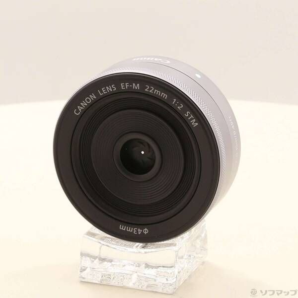 中古品〕 EF-M 22mm F2 STM シルバー (レンズ)(CANON Mマウント)【344