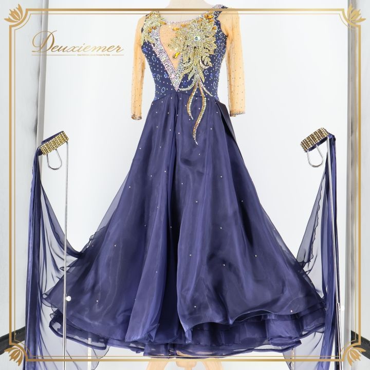 社交ダンス 衣装 白樺ドレス スタンダードドレス ワンピース ドレス