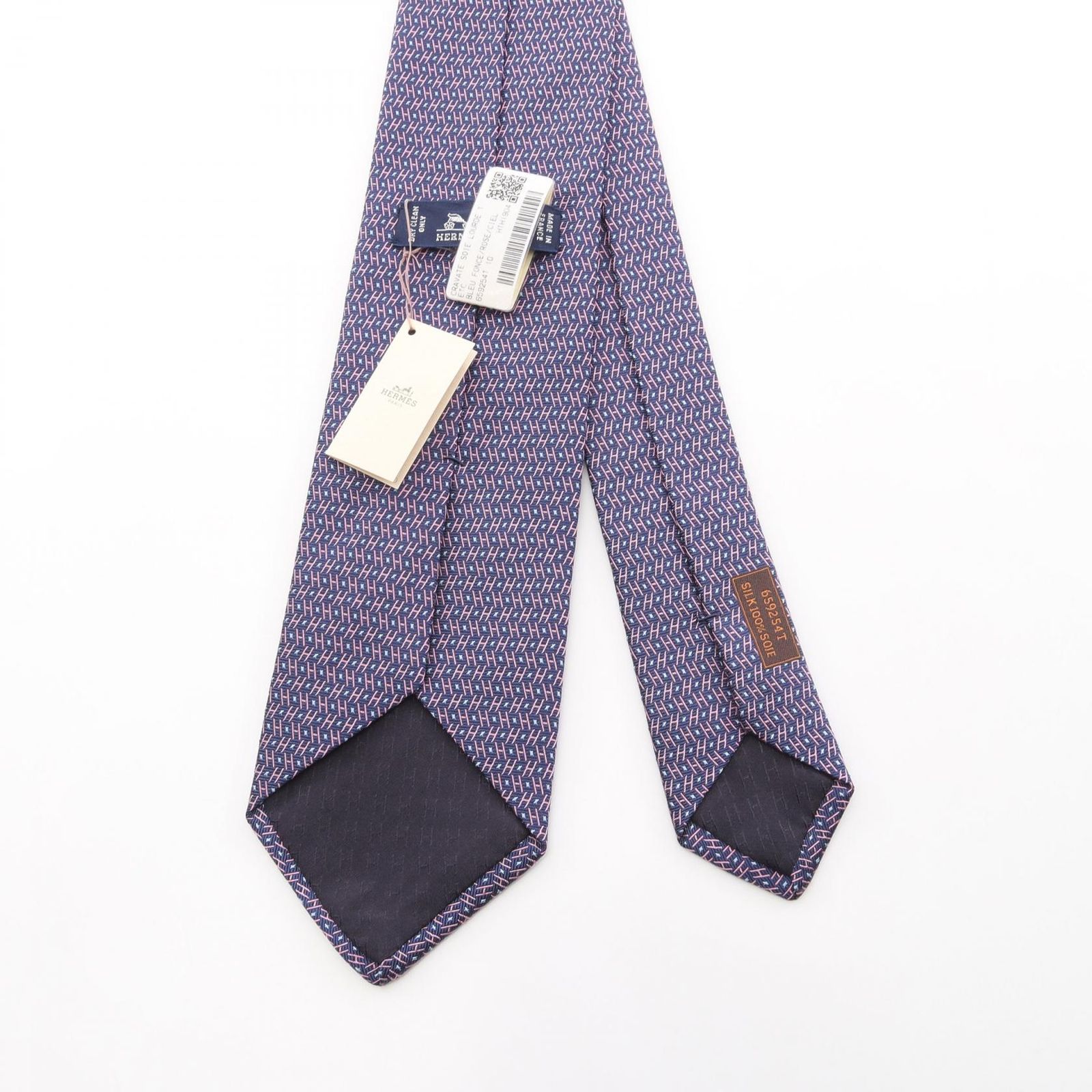 未使用級！HERMES H柄　チェーン　 シルク ネクタイ　ブラック エルメス HERMES ネクタイ H柄 シルク ネクタイ メンズ 未使用 - メルカリ