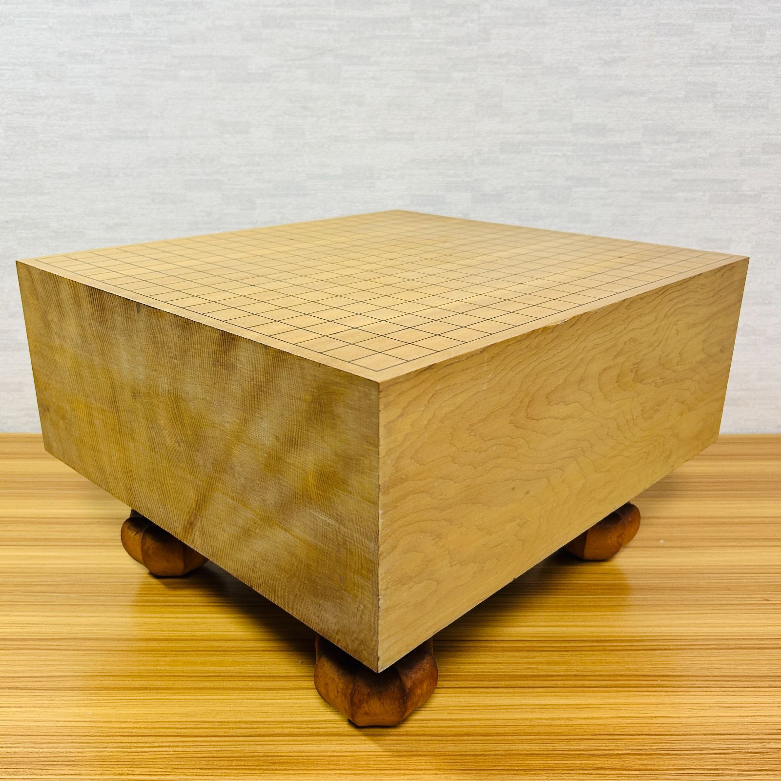 脚付碁盤 5.7寸 天地柾 柾目 ヘソ有り 19路盤 囲碁 天然木 15.5kg