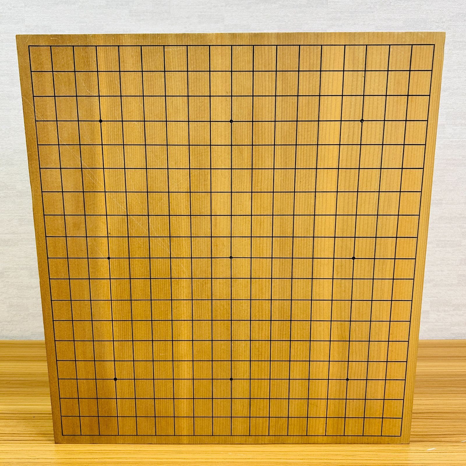 脚付碁盤 5.7寸 天地柾 柾目 ヘソ有り 19路盤 囲碁 天然木 15.5kg