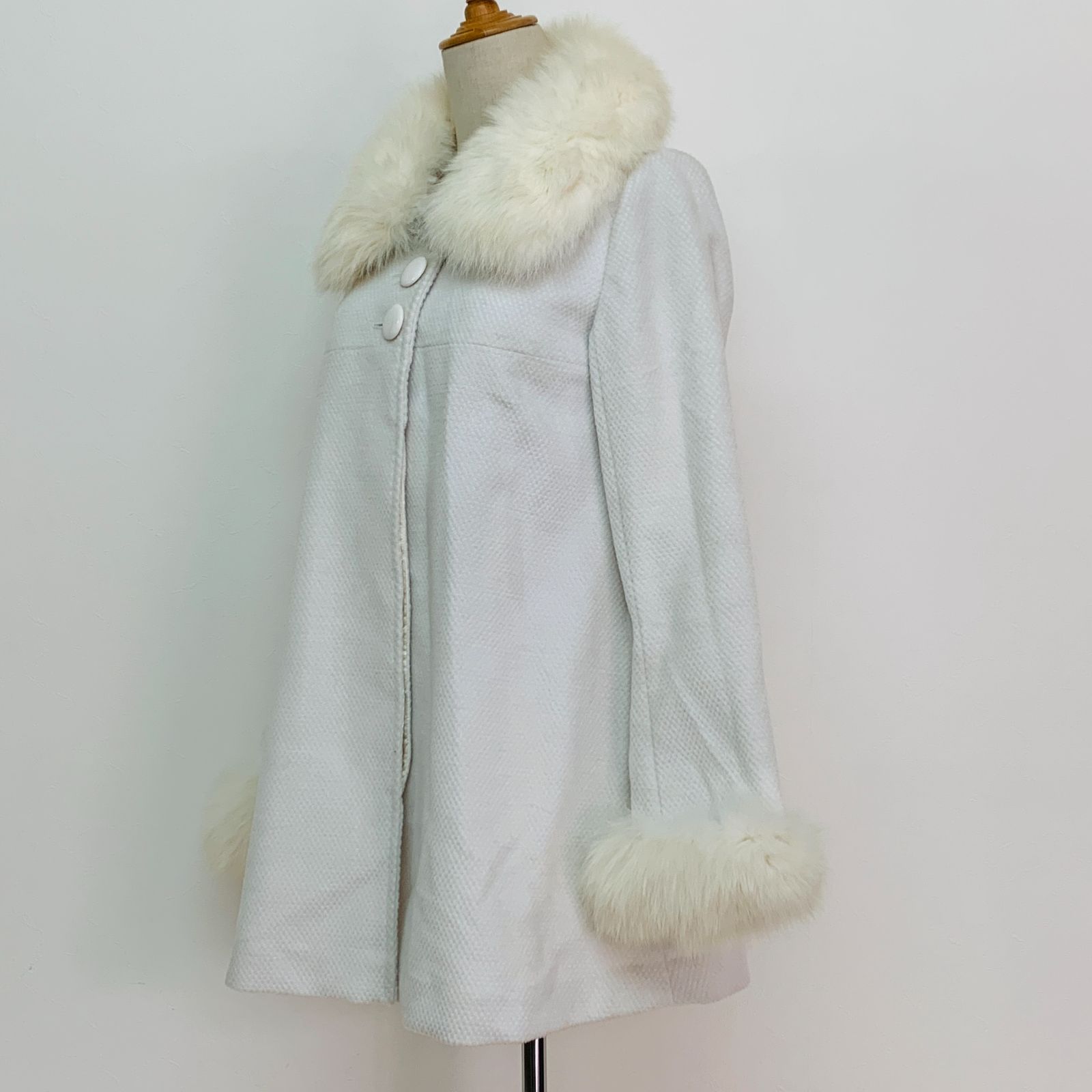 CECIL McBEE セシルマクビー フォックスファーコート Aライン リアル