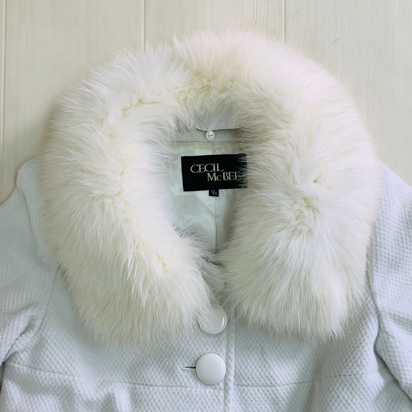 CECIL McBEE セシルマクビー フォックスファーコート Aライン リアル 