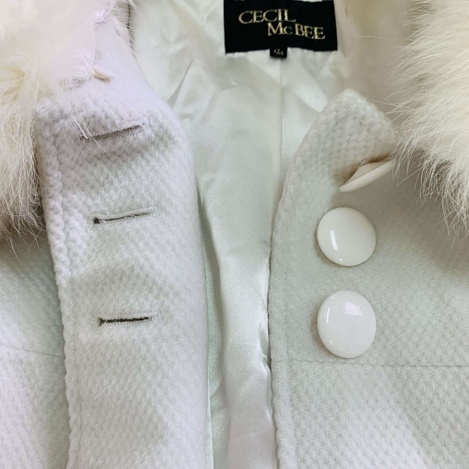 CECIL McBEE セシルマクビー フォックスファーコート Aライン リアル