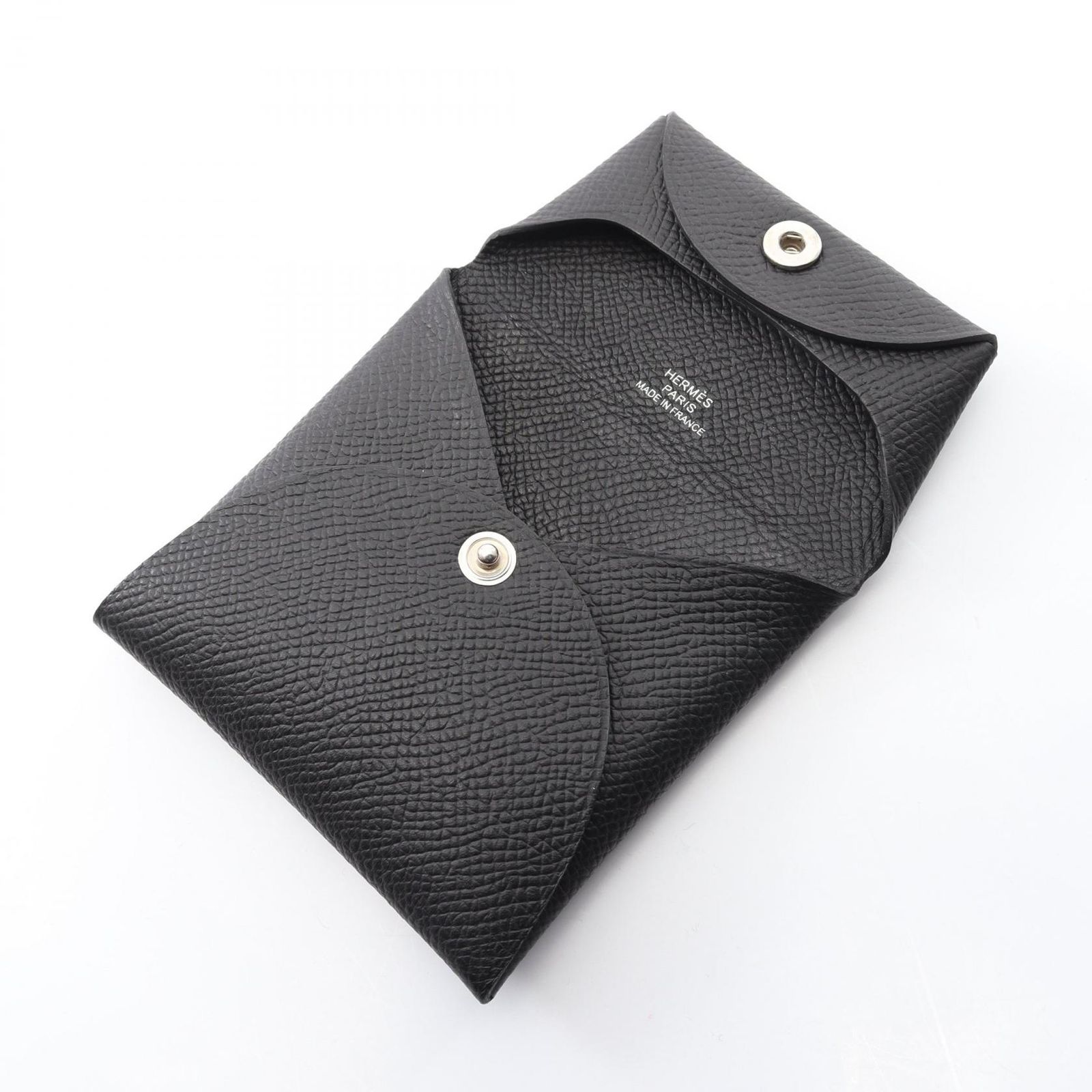 エルメス HERMES コインケース バスティア ブラック レザー カーフ