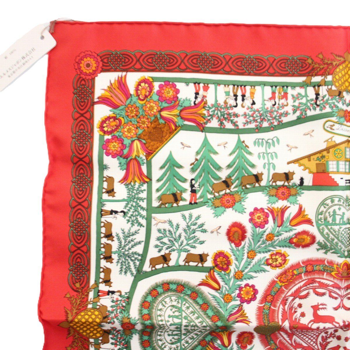 HERMES エルメス カレ 45 スカーフ ガヴロッシュ デコパージュ 切り絵