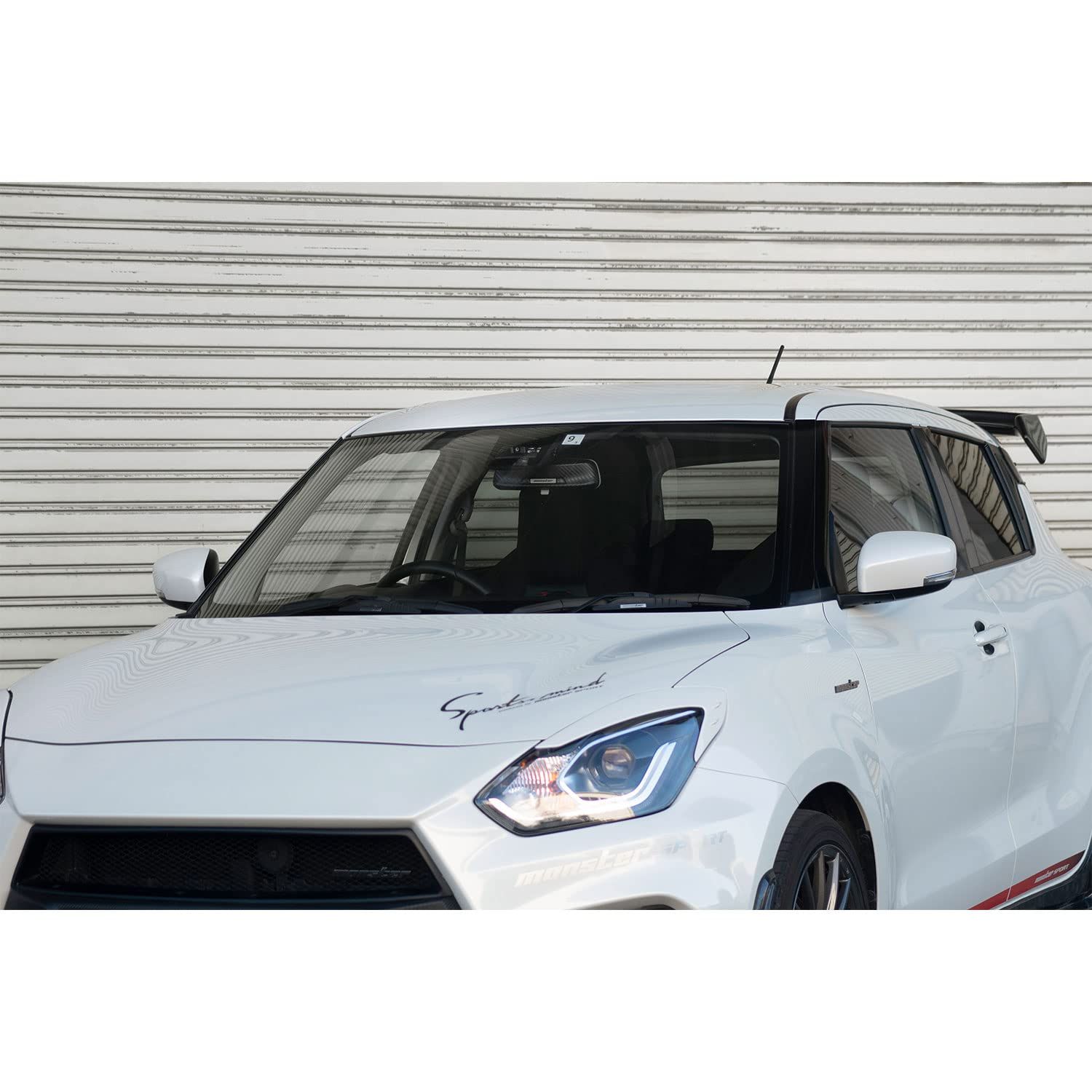  MONSTER SPORT ルームミラーカウル スズキ防眩機能無ルームミラー車汎用 アルト HA 36 S ジムニー JB 64 W 他 軽自動車 カーボン柄 ルームミラーカバー 861000 5500 M その他 文房具 事務用品