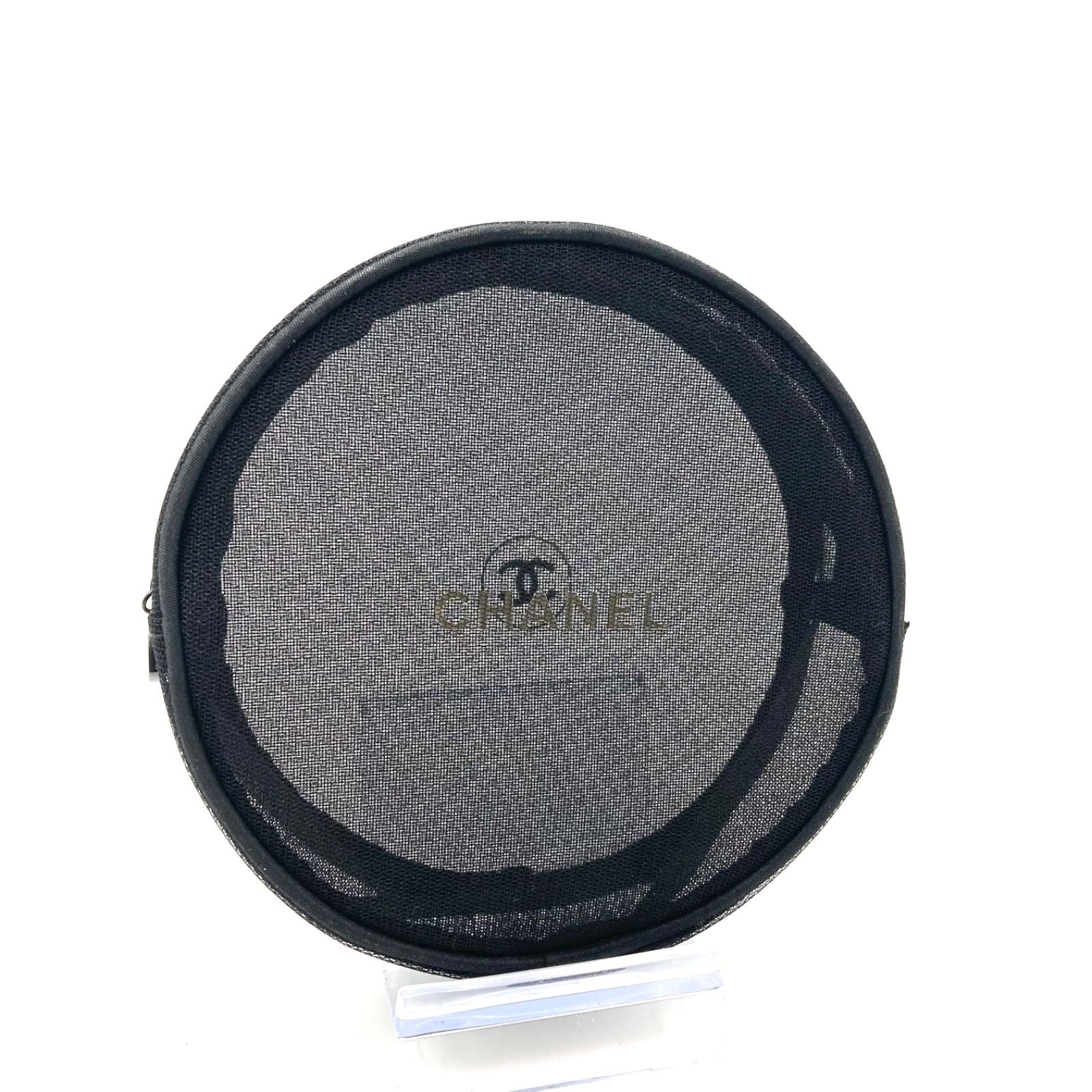 □極美品□CHANEL シャネル ノベルティ メッシュポーチ ラウンド型