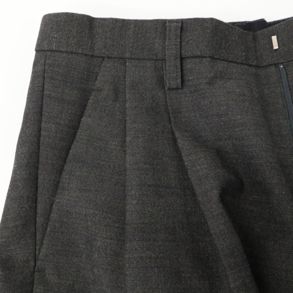 kolor 24wcm-p09109 サイズ3 テーパード 2タック kolor カラー 24AW 24WCM-P09109 ウール フロントタック クロップド