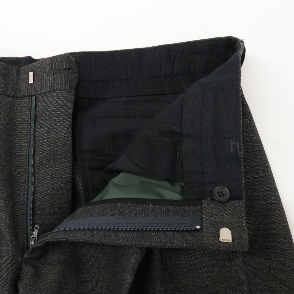 kolor 24wcm-p09109 サイズ3 テーパード 2タック kolor カラー 24AW 24WCM-P09109 ウール フロントタック クロップド