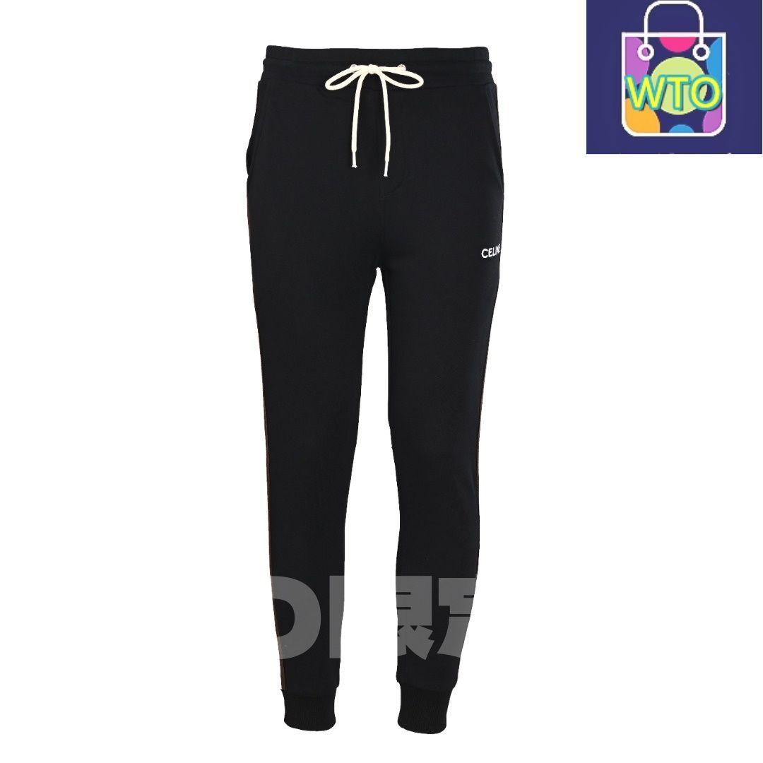 今日特価】Celine セリーヌ サイドリボン刺繍ロゴクローズドパンツ