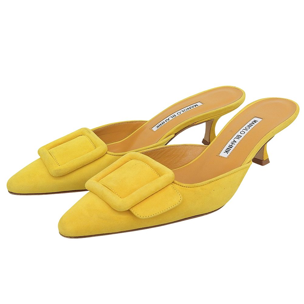 MANOLO BLAHNIK マノロブラニク スエード ミュール レディース