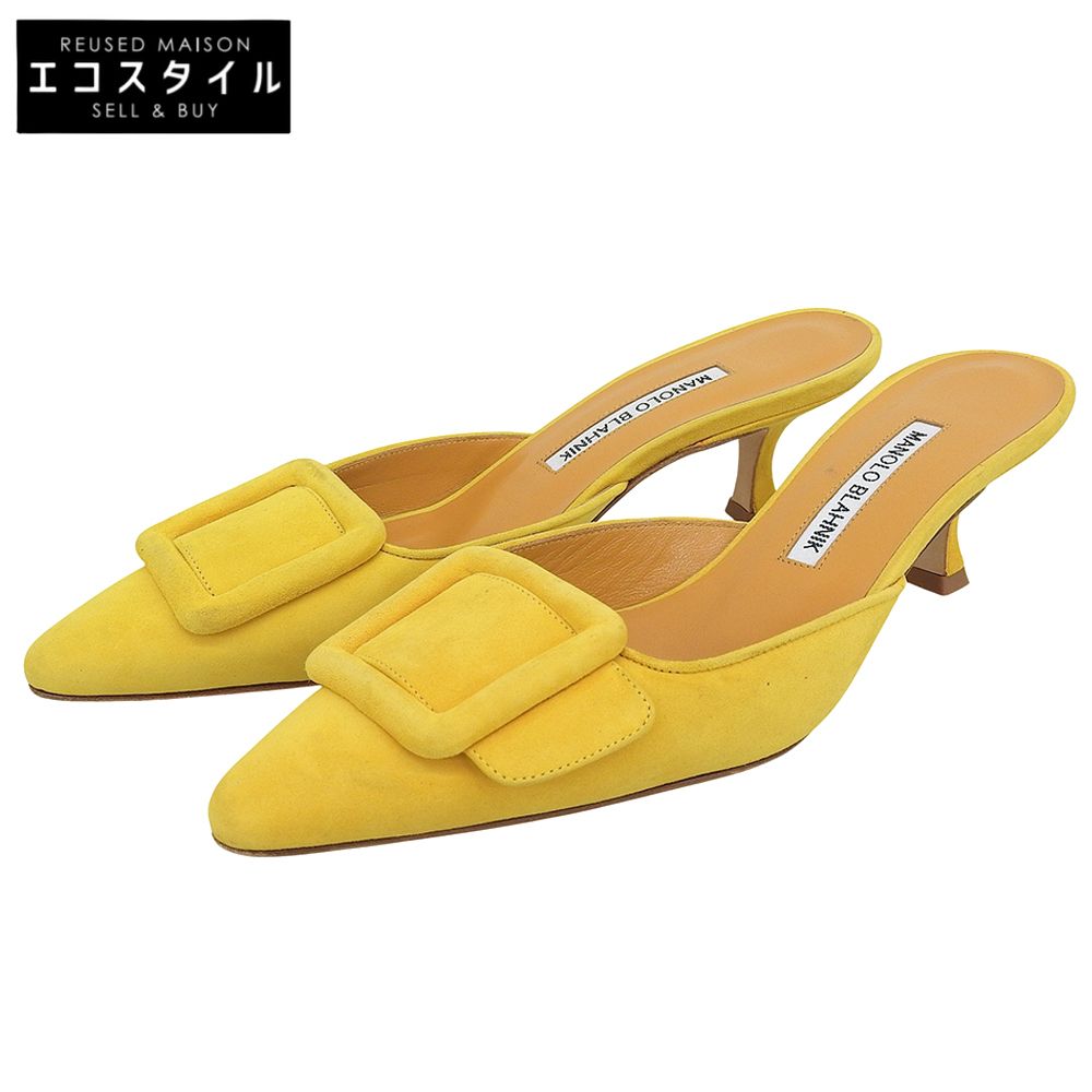 MANOLO BLAHNIK マノロブラニク スエード ミュール レディース