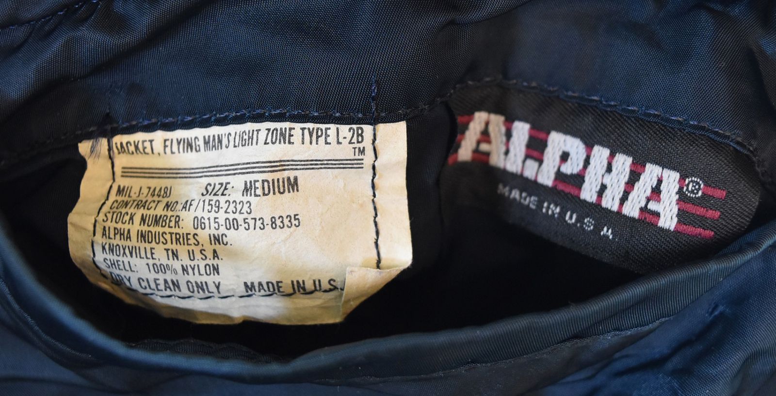 アルファ インダストリーズ ALPHA INDUSTRIES 90s USA製 L-2B フライト