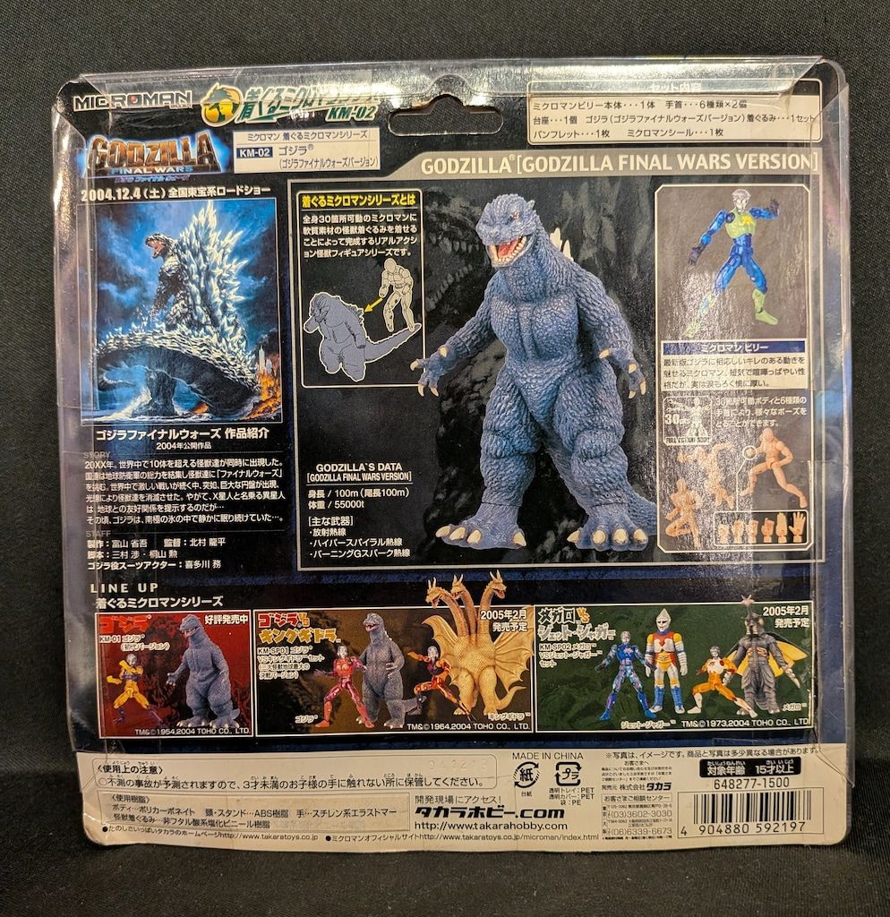 タカラ ミクロマン 着ぐるミクロマンシリーズ ゴジラ(ゴジラファイナル