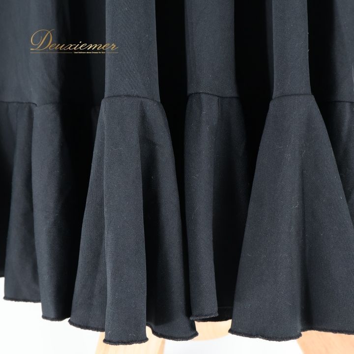 フラメンコ 衣装 ファルダ スカート 黒 無地 ペチコート レッスン 練習