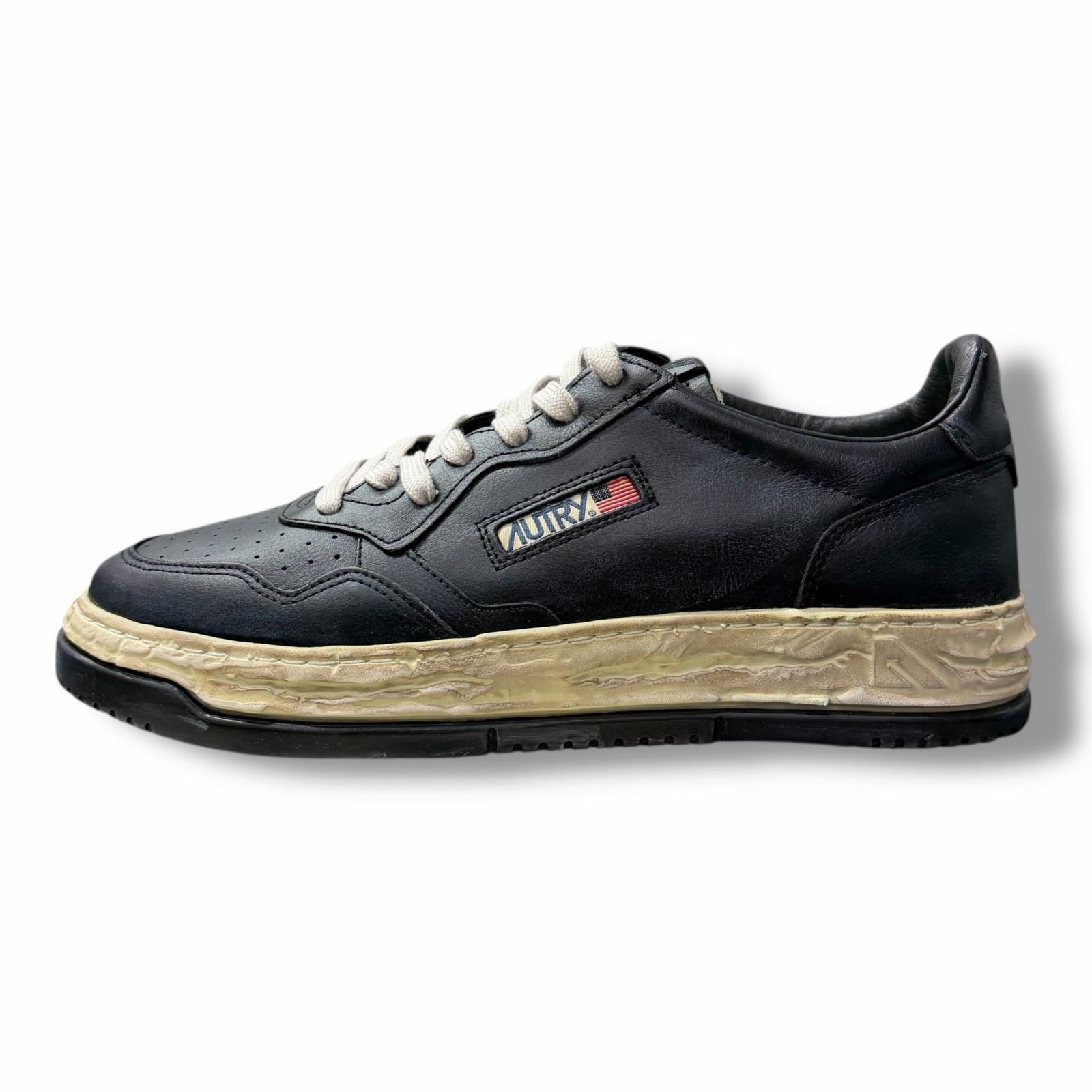 参考上代55000円 未使用 Maison MIHARA YASUHIRO AUTRY SUPVINT LOW MAN オートリー メゾンミハラヤスヒロ ブラック 47 30cm （6619M） 参考上代55000円 未使用 Maison MIHARA YASUHIRO AUTRY SUPVINT LOW