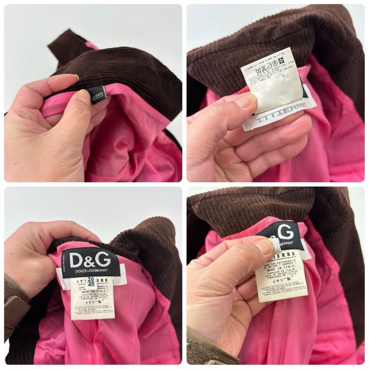 D&G ドルチェ＆ガッバーナ DOLCE&GABBANA ドルガバ コーデュロイ 