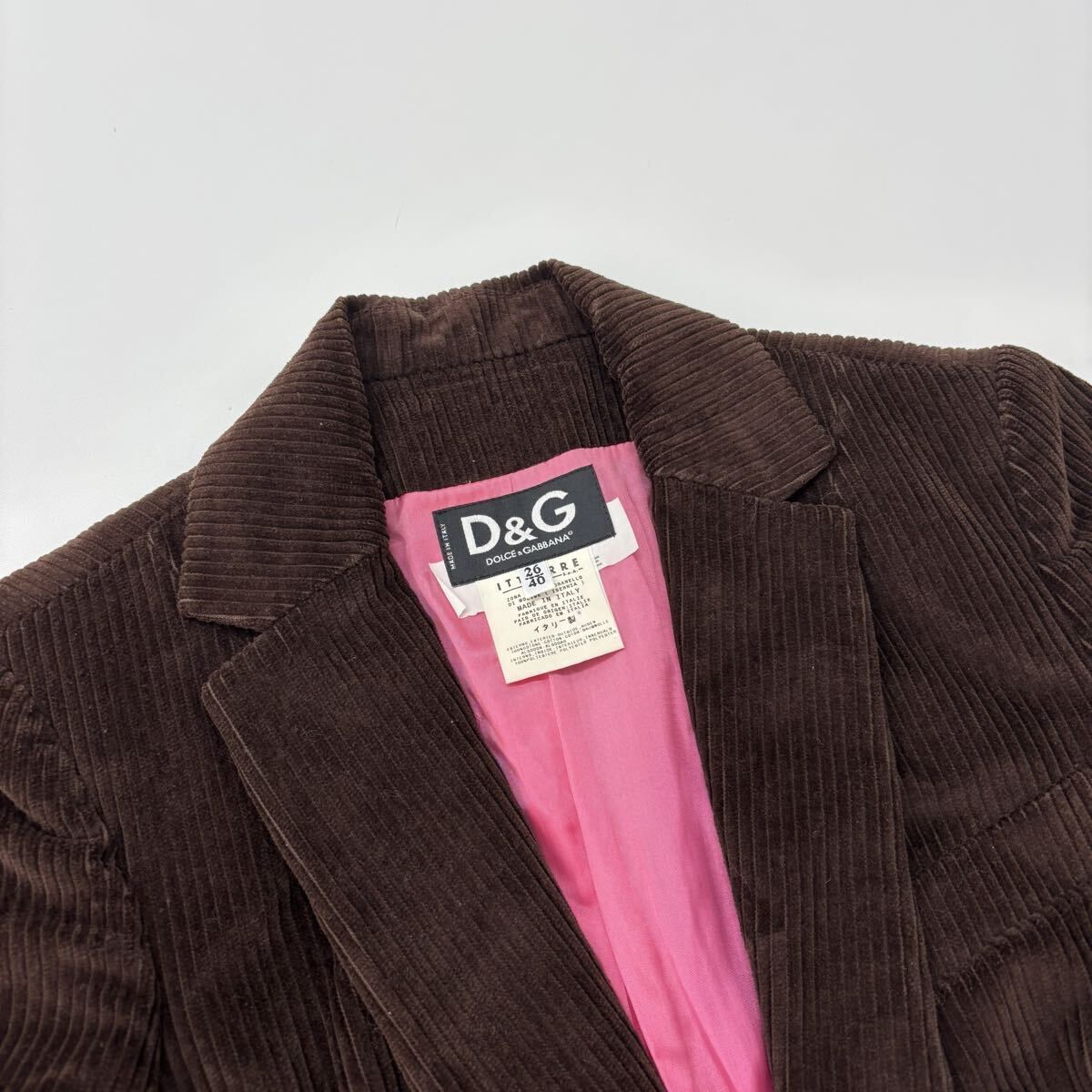 D&G ドルチェ＆ガッバーナ DOLCE&GABBANA ドルガバ コーデュロイ