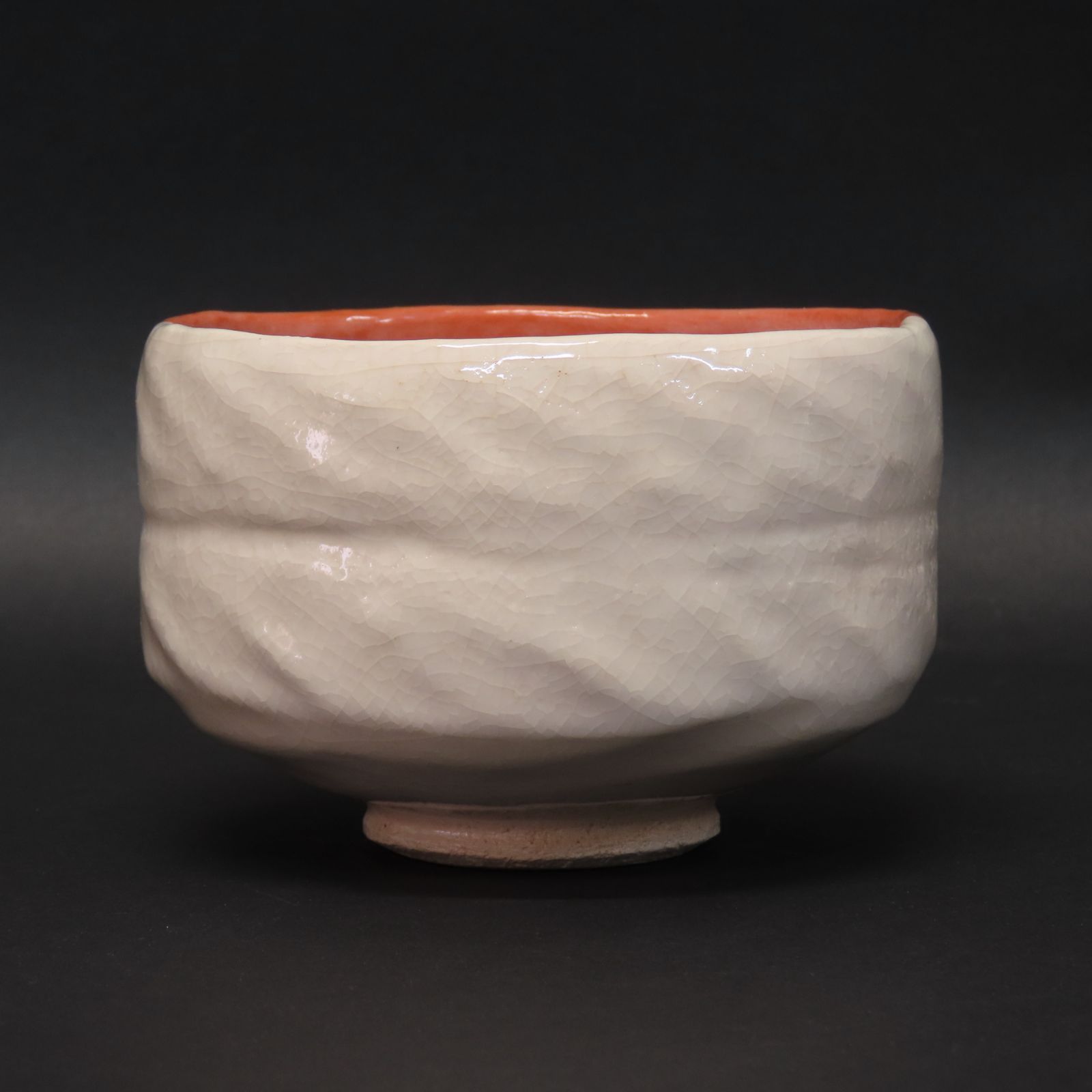 02s69 美品 佐々木松楽 真作保証 茶道具 紅白掛分茶碗「銘：寿」大徳寺