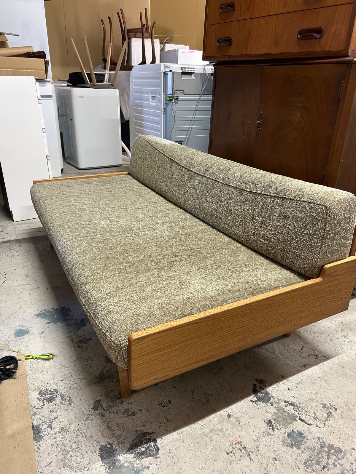 オーク材 モモナチュラル DAY SOFA2 5P グレー