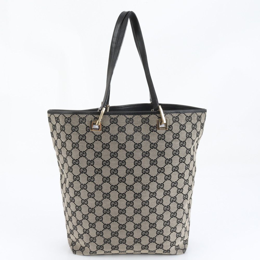 美品 グッチ GGキャンバス 002 1098 レザー トート バッグ 肩掛け