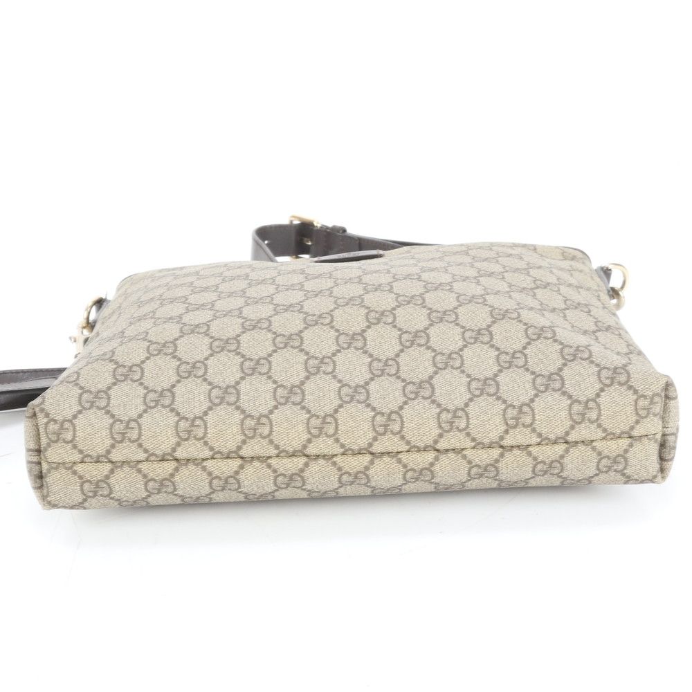 美品 グッチ GG スプリーム 388924 レザー ショルダーバッグ 斜め掛け