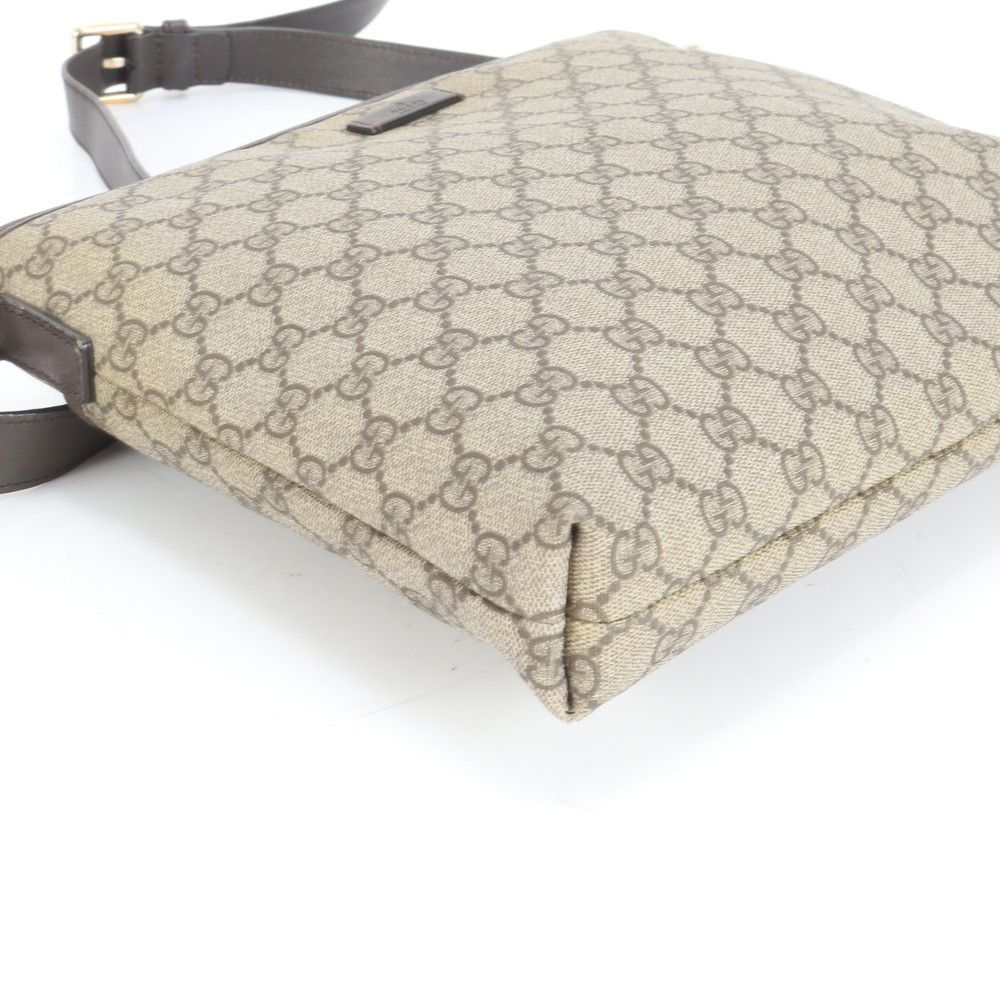 美品 グッチ GG スプリーム 388924 レザー ショルダーバッグ 斜め掛け